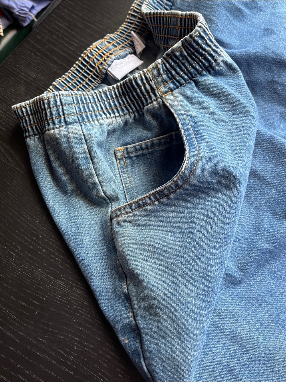 Sonoma Life + Style Women's Blue Denim Elastic Waist Jeans Pants Size M - Picture 5 of 16